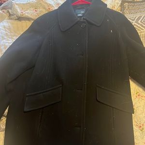 Womens Pea Coat. black.